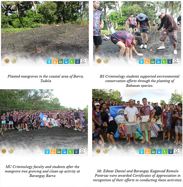 Building Coastal Resilience: MU Criminology Leads Mangrove Planting and Shoreline Clean-Up in Barra, Tudela